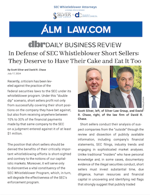 In Defense of SEC Whistleblower Short Sellers: They Deserve to Have Their Cake and Eat It Too