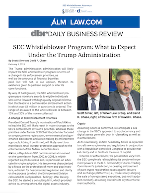 SEC Whistleblower Program: What to Expect Under the Trump Administration